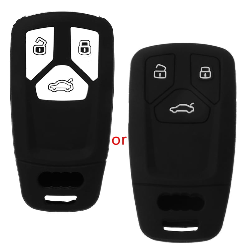 For New Audi A4 B9 A5 Q7 TT Accessories Car Key Fob Cover Case Holder Black