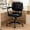 Black, variant on Ergonomic Office Chair, PU Leather Executive Desk Chair with Fixed Armrests, Adjustable Height, Rocking Function, 360° Swivel Rolling Wheels Brown