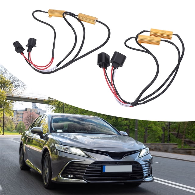 LED Light Decoder, 6ohm Anti Flickering Plug and Play LED Resistor Decoder 50W for Turn Signal Light
