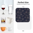 thumbnail image 6 of Rateoe Copper-Gold Gloss Outline Cherry Drawing Drink Coasters Set of 4 Leather Coasters Spill Protection for Table Desk,Durable and Non Slip Leather Coaster ,4 Inches Drink Mats-Square, 6 of 6
