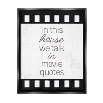 In This House Movie Quotes Phrase Typography Graphic Art Jet Black Framed Art Print Wall Art