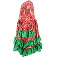 thumbnail image 3 of Girls Candy Cane Cookie Pattern Flare Christmas Dress Outfit Clothes (10Y, Red), 3 of 5