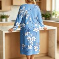 thumbnail image 6 of Sheghy Nightgowns for Women Curvy Tropical Printed Long Sleeved Oversized Midi Sleep Dress Multicolor M, 6 of 7