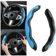 thumbnail image 5 of XUKEY Blue Car Steering Wheel Cover Gel Leather Auto Non-slip 15"/38cm Universal, 5 of 8
