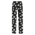thumbnail image 5 of Fewfanhot Women's Pants Casual Lounge Pants Bow Printed Pajama Bottoms with Pockets Drawstring, 5 of 6