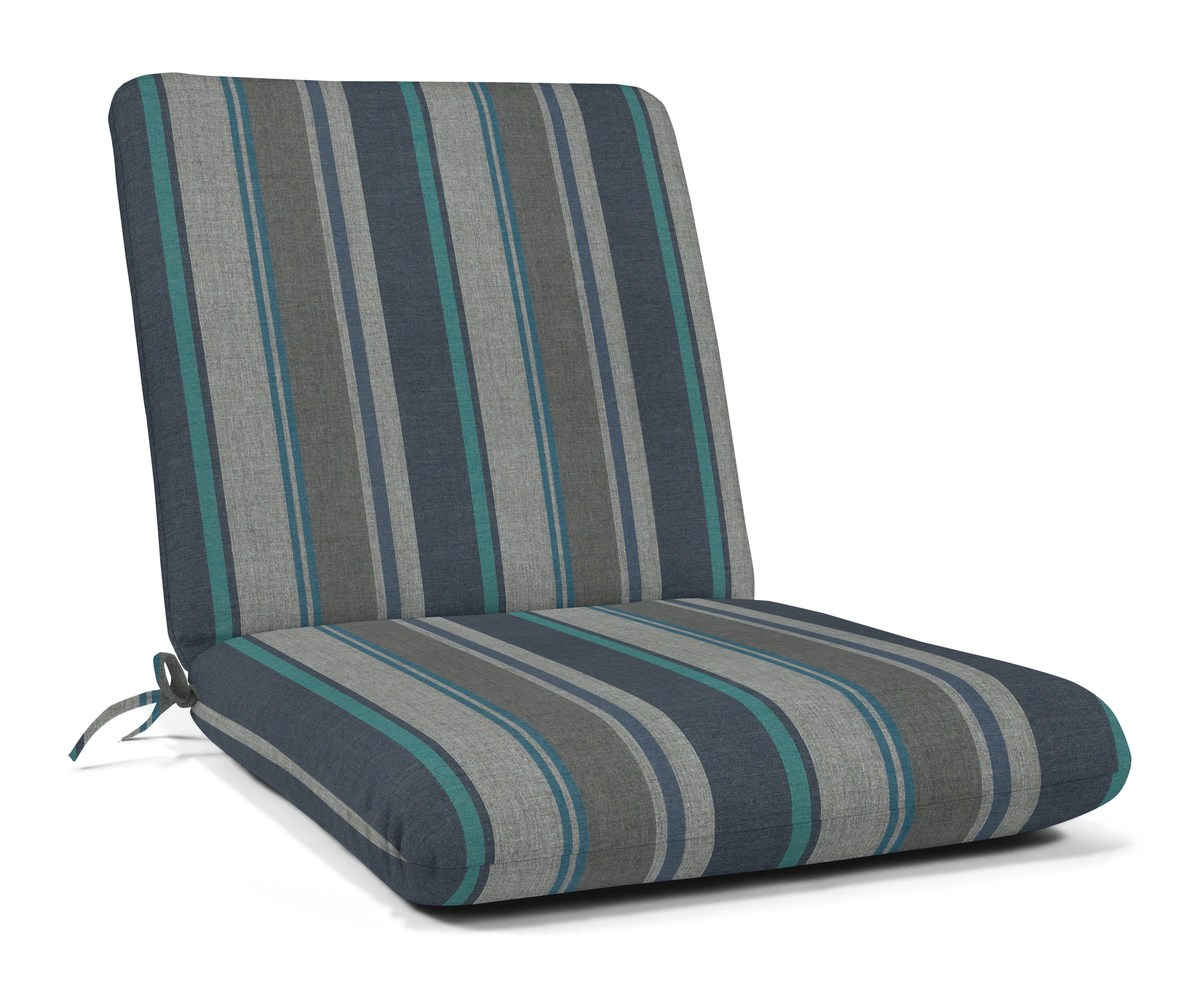Sunbrella Striped Hinged Chair Cushion 44 X 22 In Brannon Sunbrella Striped Hinged Chair Cushion