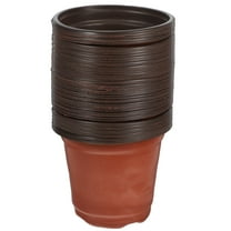 LEORX  50 PCS Garden Nursery Pots Plastic Flower Breathable