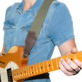 thumbnail image 4 of Franklin Strap - 2" Distressed Canvas - Guitar Strap - Olive with Chocolate End Tab, 4 of 4