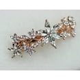 thumbnail image 3 of Faship Gorgeous Clear Crystal Rose Gold Floral Barrette, 3 of 5