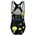 thumbnail image 5 of Invader Zim One-Piece Swimsuit Women Print Bathing Suit Swimwear Beach Outfit Swim Suits L, 5 of 7