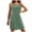 ZZAGreen3, variant on Womens Summer Casual Dresses Color Block Print Crew Neck Strappy Sleeveless Fashion Beach Mini Dress Activewear