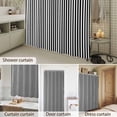 thumbnail image 4 of Bathroom Shower Curtain Black White Vertical Stripes Waterproof Shower Curtains with Hooks, Modern Minimalist Art Bath Curtains Bathtub Curtain Home Decor 72x72in, 4 of 9