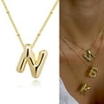 thumbnail image 2 of Alloy Letter Necklace Fun Fashion Statement Necklace Alloy Texture Chain Necklace Perfect for Parties and Everyday Use, 2 of 8