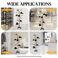 thumbnail image 5 of 7-Tier Rotating Hat Display Rack Stand Metal Freestanding Hats Storage Rack with 35 Hooks Hat,Cowboy Baseball Hats Organizer Rack with Wheels, 5 of 18