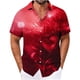thumbnail image 1 of Blusa y camisa de manga corta con cuello vuelto para hombre, unisex, con botones y cuello alto, de longitud media, 1 of 4