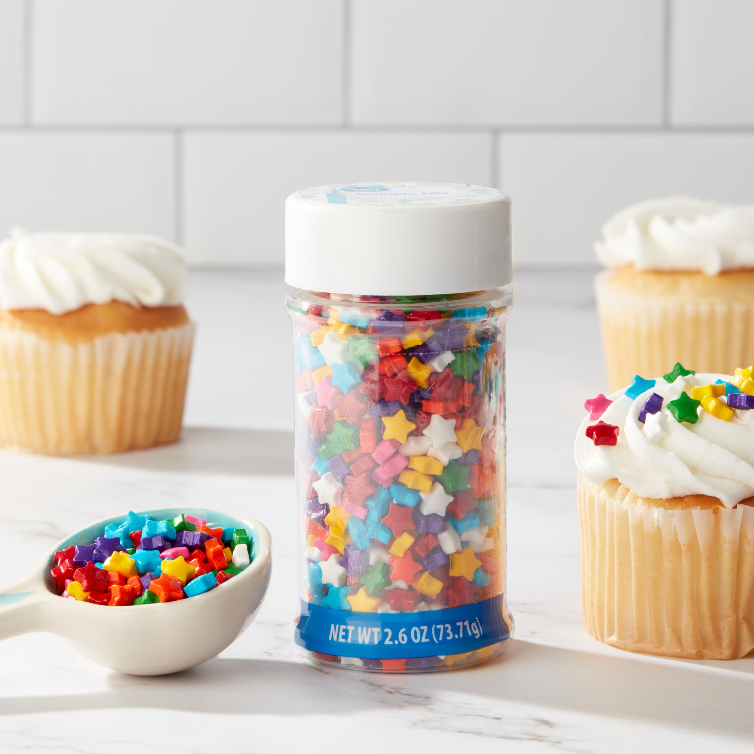 Great Value Rainbow Stars Sprinkle Mix, 2.6 oz