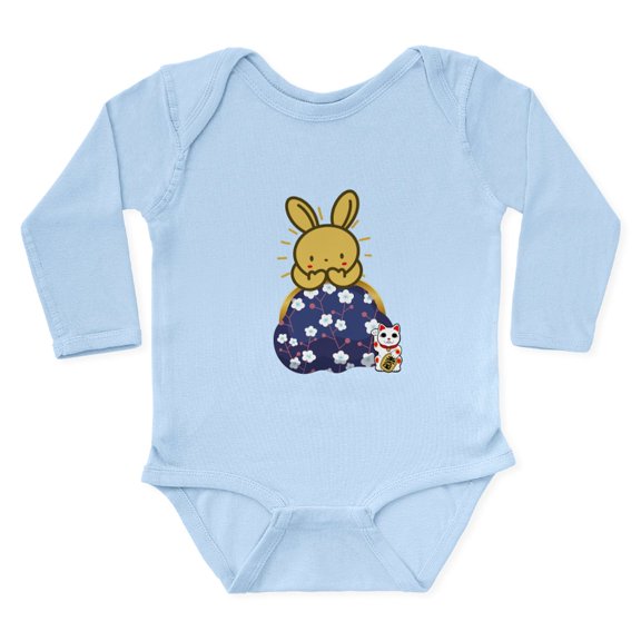 CafePress - Japanese Style Rabbit With Purse Body Suit - Long Sleeve Cotton Baby Bodysuit