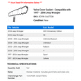 thumbnail image 2 of Valve Cover Gasket - Compatible with 1997 - 2006 Jeep Wrangler 1998 1999 2000 2001 2002 2003 2004 2005, 2 of 2