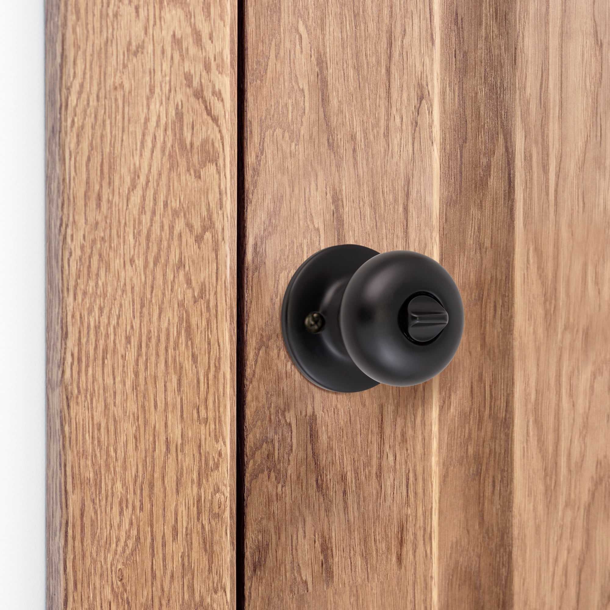Design House Cambridge Privacy Single Bed and Bath Door Knob, Matte Black