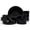 Glossy Black, variant on Famiware 12 Pieces Porcelain Dinnerware Set, Milky White