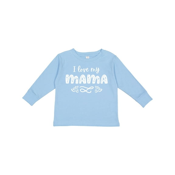 Inktastic I Love My Mama- Hearts Boys or Girls Long Sleeve Toddler T-Shirt