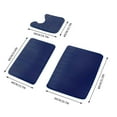 thumbnail image 4 of CCWADH Bathroom Rugs Sets 3 Piece, U-Shaped Contour Toilet Mat, Non-Slip Shaggy Bath Mats Sets, Machine Washable, Blue, 4 of 5