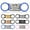 Blue, variant on Slide-On Pet ID Tags, Personalized Engraved Dog & Cat Tags, Custom Slient Dog Puppy Cat Tags, Quiet Silicone & Stainless Steel