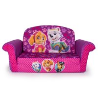 Marshmallow Furniture, Children's 2 in 1 Flip Open Foam Sofa, Nickelodeon Paw Patrol, Pink Edition, by Spin Master