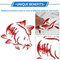 thumbnail image 5 of Unique Bargains Reflective Bumper Decal Red Square Carp Reflective Car Sticker Personalized Decoration Vehicle Body or Door or Window, 5 of 7