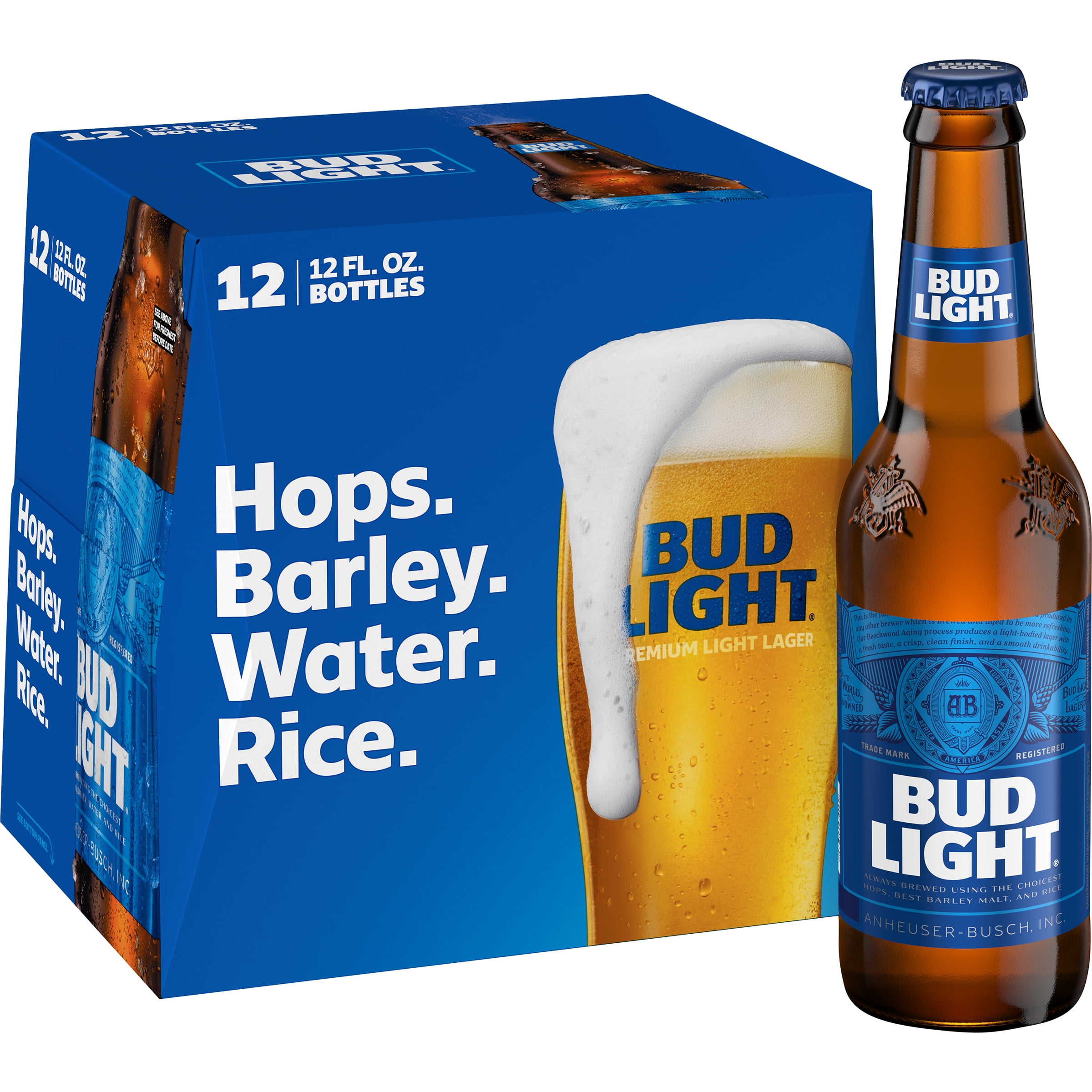 Bud Light Beer, 12 Pack Beer, 12 FL OZ Bottles, 4.2 ABV