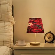 YAZAOO Table Lamp Creative Crimson Elegance Pattern Simple Pattern Night Light
