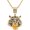 Gold, variant on Punk Rhinestone Tiger Pendant Necklace. Hop Cubic Zirconia Tiger  Necklaces for Men Lion's   Chain Necklaces Party