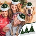 thumbnail image 7 of SLYNSHome Christmas Santa Hat,Green Santa Hats Velvet Comfort Christmas Hat for Christmas New Year Festive Holiday Party Supplies, 7 of 7