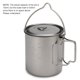 thumbnail image 4 of Agua Ultralight Titanium Cup Taza Portátil Al Aire Libre Camping Picnic Copa de Agua Con Plegable de 300 ml / 400 ml / 450ml / 750ml, 4 of 7
