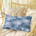thumbnail image 4 of Modern Blue Pillow Covers, Linen Long Throw Pillow Case, Vintage Abstract Art Contemporary Holiday Pillow Protector Decorative Cushion Cover for Living Room/Bedroom 12" x 20", 4 of 8