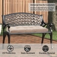 thumbnail image 3 of Outdoor Bench Cushion 45 x18 inch with Non-Slip Grips,Water Resistant Porch Swing Cushion,Bench Pillow Pads,Tufted Cushions for  Garden Furniture,45" Seat Cushions(Antique Beige), 3 of 6
