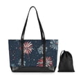 thumbnail image 7 of FORMRS Canvas Laptop Tote Bag for Women with 15.6" Computer Compartments Shoulder Handbag, Starry Fireworks Pattern, 7 of 7