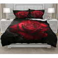 thumbnail image 2 of DOJLIO 3D Secret Red Rose Printed Duvet Cover Comforter Cover Set King Size Beautiful Red Rose Bedding Sets Rose Bedding Collection Trendy Art Style No Comforter, 2 of 5