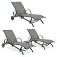 thumbnail image 7 of vidaXL 1/2x Sun Lounger Steel and Textilene Patio Garden Lounge Sun Bed Daybed, 7 of 7