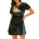 thumbnail image 1 of Fotbe MoonNight Sky Crow Bata de Dormir para Mujer con Estampado, Camisón de Algodón de Manga Corta, Ropa de Dormir Casual, 1 of 6