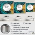 thumbnail image 4 of Designart "Gilded Sundown Upon Teal Sea Abstract Art I" Abstract Painting Square Mirror Wall Decor Modern - Large Gold Square Bathroom Mirror - Square Printed Wall Mirror Art, 4 of 5