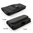 thumbnail image 3 of Luxmo Belt Holster for T-Mobile REVVL 7 Pro 5G, Hook & Loop Closure/Card Slots, Nylon, Pouch Holder Phone Case with Screen Protector (Tempered Glass) - Black, 3 of 8