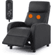 thumbnail image 1 of Korser Sillón Reclinable Push Back con Masaje y Calefacción, Silla Individual para Adultos con Reposapiés de Cuero Sintético para Sala de Estar, Negro, 1 of 6