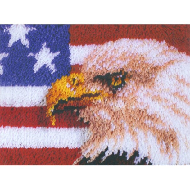 Latch Hook Kit 15"X20"American Eagle