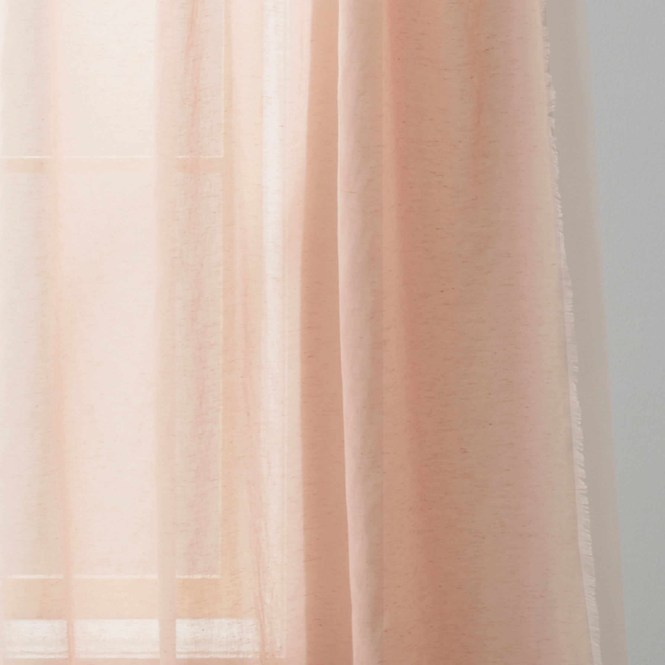 Better Homes & Gardens Solid Fringe Rod Pocket Curtain, Single Panel, Cherry Blossom, 50" W x 95" L
