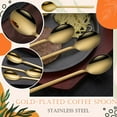 Clearance Deals Plated Set Mini Teaspoons Pack 3Gold Steel Spoons