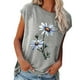 thumbnail image 5 of Blusa de manga corta Top Cuello redondo Blusa de manga corta con estampado floral para citas de mujeres, 5 of 6