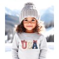 thumbnail image 3 of Ink-Printed USA Coquette Bow Sweatshirt for Women Girls Kids Patriotic July 4th Family Matching Gray Sweatshirt Youth XS, 3 of 8