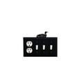 thumbnail image 1 of Village Wrought Iron EOSSS-116 8.25 Inch Loon - Single Outlet and Triple Switch Cover, Black, 1 of 2