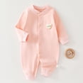 thumbnail image 2 of 9-12 Months Newborn Baby Boy Girl Button Romper Baby Cute Graphic Long Sleeve Soft Cotton Jumpsuit Spring Fall Outfit Clothes, 2 of 8